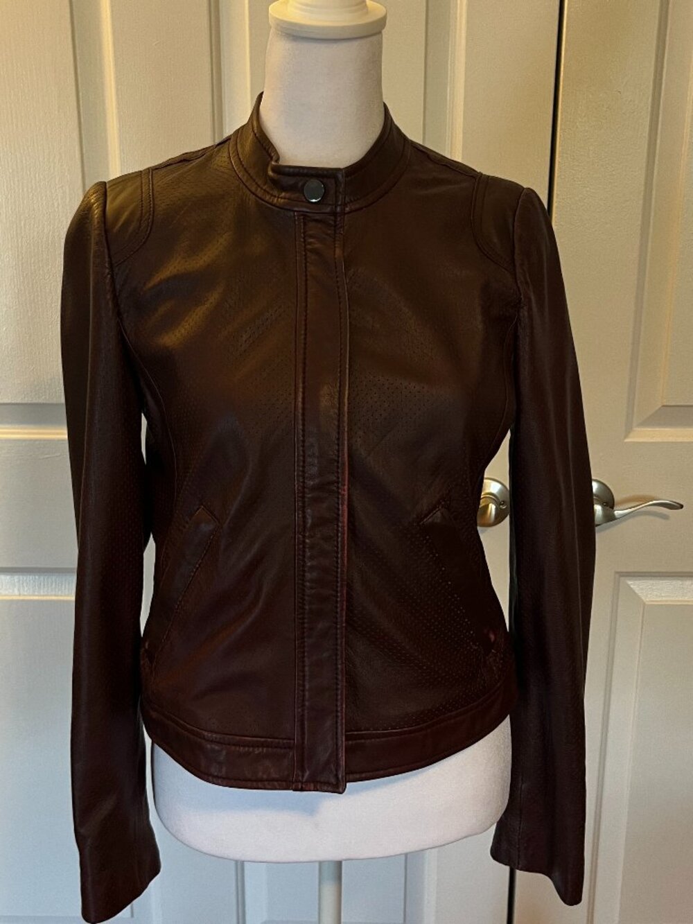 Burgundy Leather Jacket by Rebecca Taylor